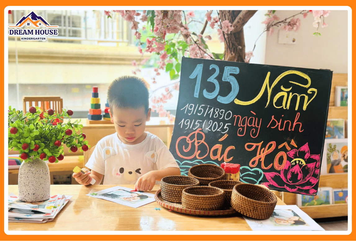 KỶ NIỆM 135 NĂM NGÀY SINH CHỦ TỊCH HỒ CHÍ MINH VĨ ĐẠI - Trường Mầm Non Ngôi Nhà Mơ Ước