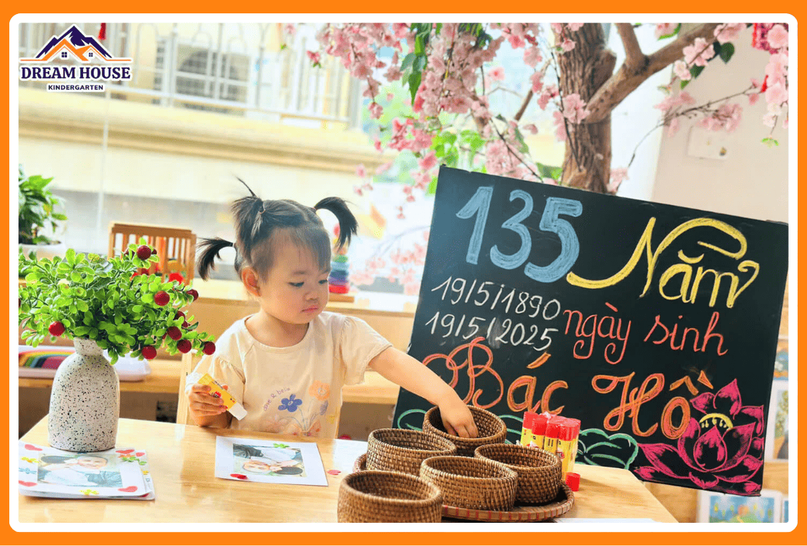 KỶ NIỆM 135 NĂM NGÀY SINH CHỦ TỊCH HỒ CHÍ MINH VĨ ĐẠI - Trường Mầm Non Ngôi Nhà Mơ Ước