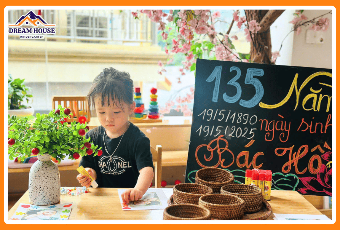 KỶ NIỆM 135 NĂM NGÀY SINH CHỦ TỊCH HỒ CHÍ MINH VĨ ĐẠI - Trường Mầm Non Ngôi Nhà Mơ Ước