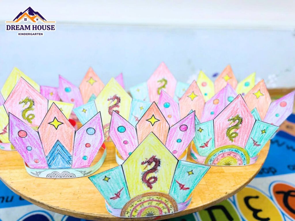 HOẠT ĐỘNG TẠO HÌNH: MŨ VUA HÙNG HOẠT ĐỘNG TẠO HÌNH: MŨ VUA HÙNG - Trường Mầm Non Ngôi Nhà Mơ Ước